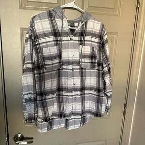 Full Tilt Black and White Plaid Men's Shirt